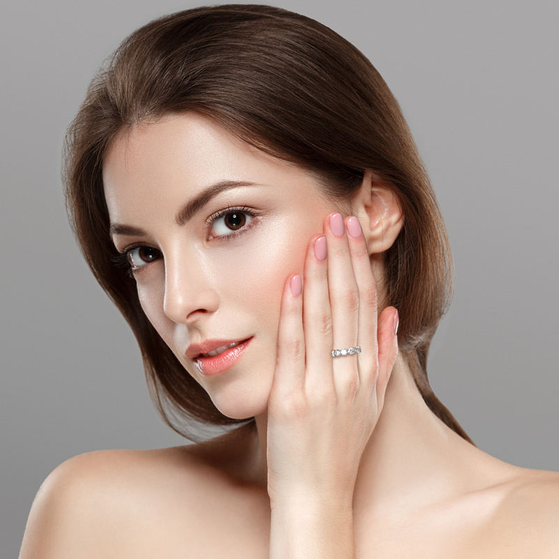 Personalized Moissanite Eternity Band Tennis Ring