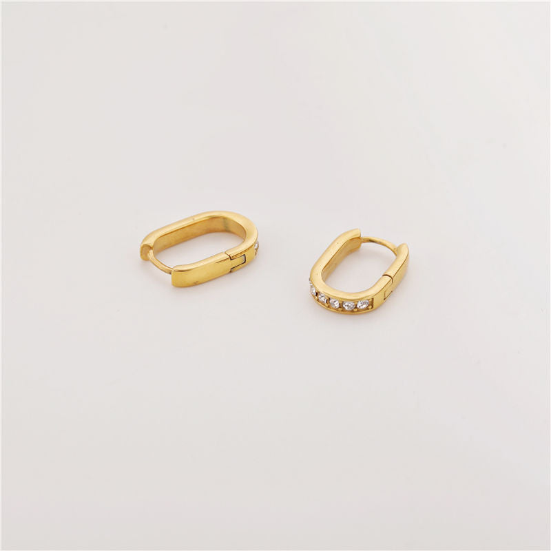 Waterproof Fine Dainty Stainless Steel Hoop Earrings