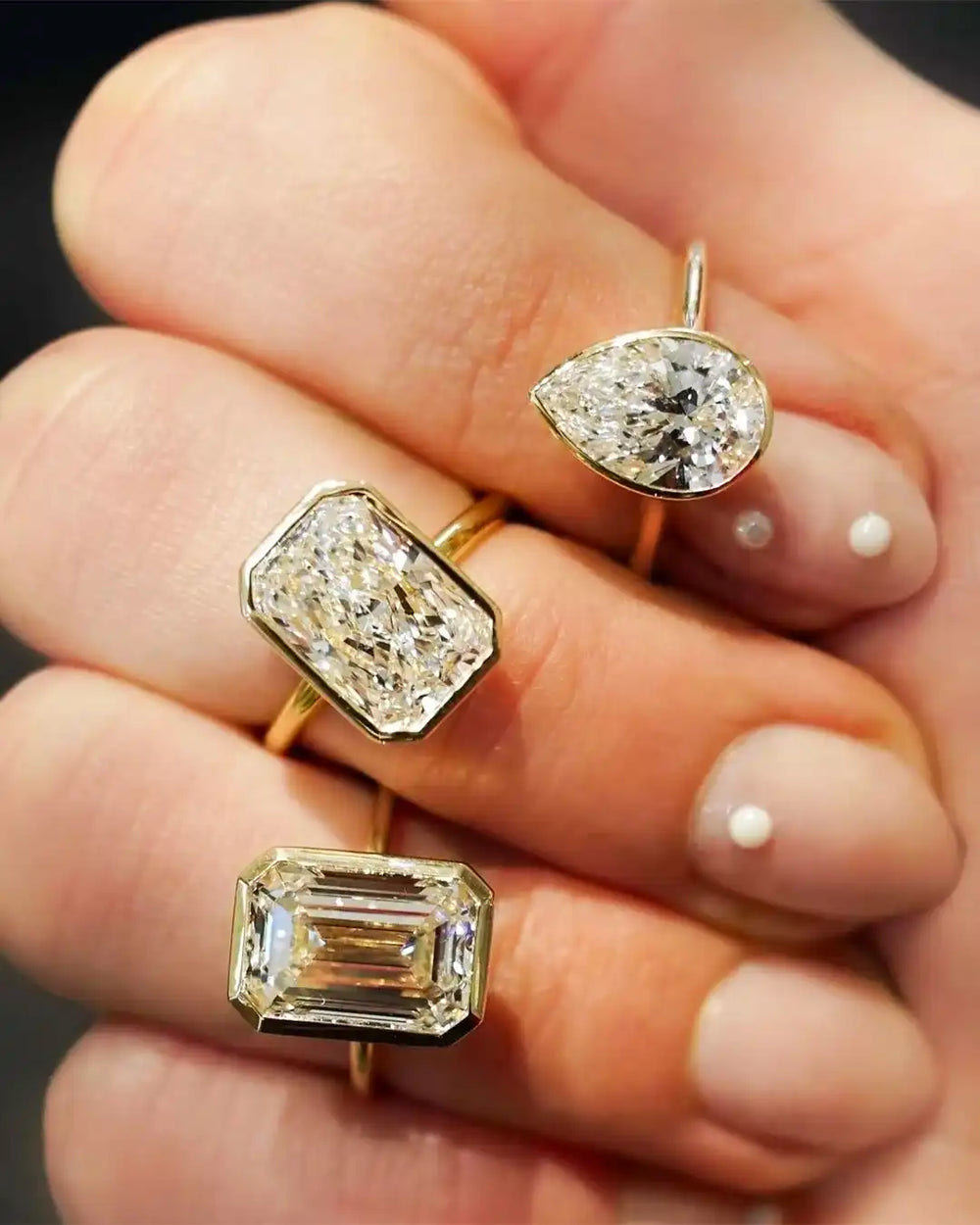 The Bezel Collection – 2.6 CT Customize Fancy Cut Diamond Gold Ring
