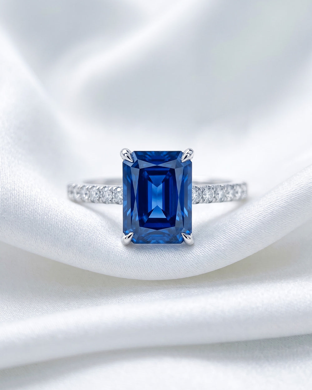 IGI Certified Radiant Cut Lab Grown Diamond Engagement Ring
