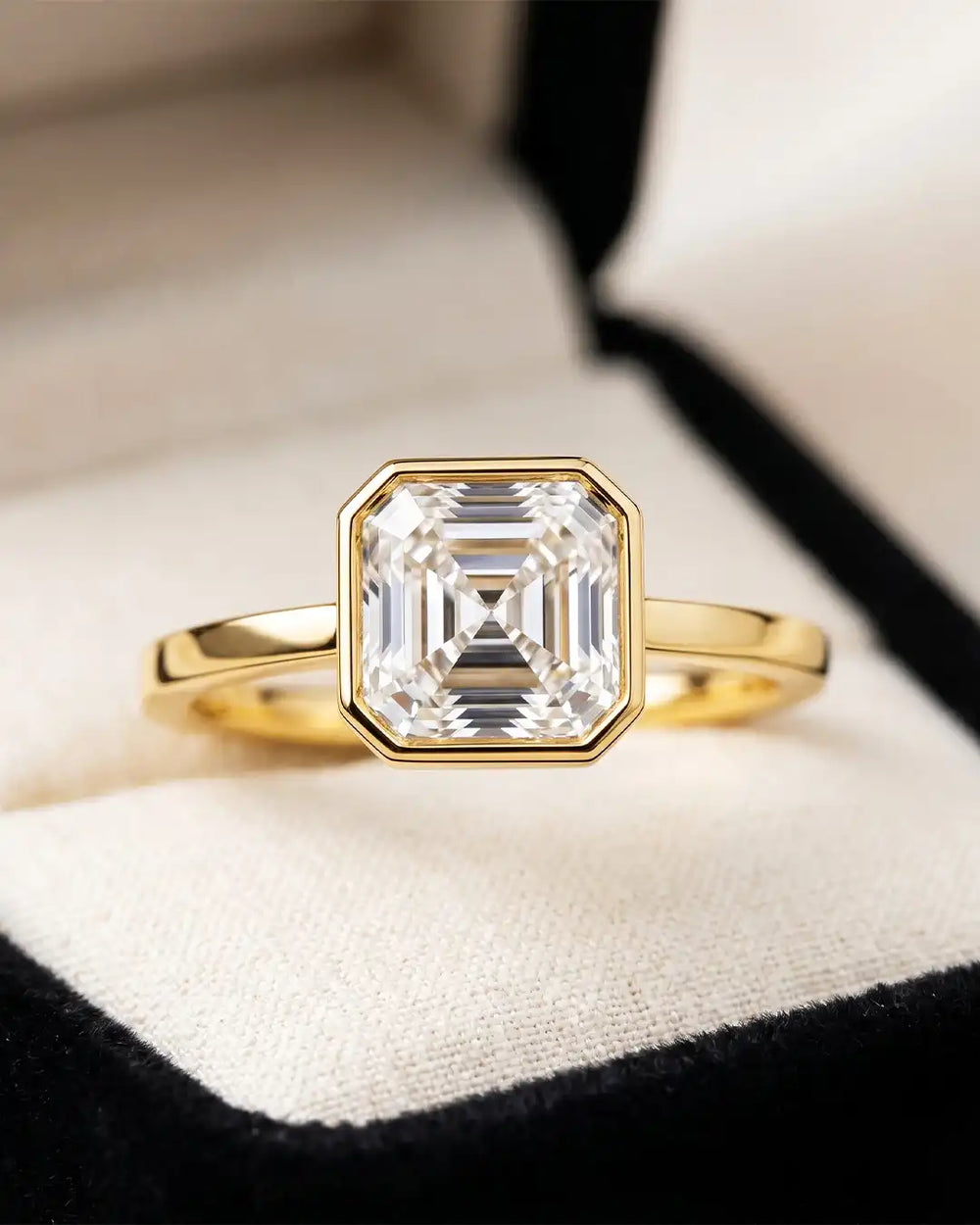 The Bezel Collection – 2.6 CT Customize Fancy Cut Diamond Gold Ring