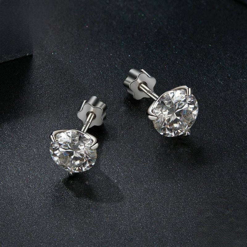 Anti Tarnish Screw Back Jewelry Fashion Fine Sparkly