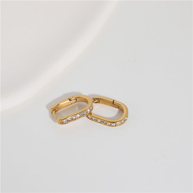 Waterproof Fine Dainty Stainless Steel Hoop Earrings