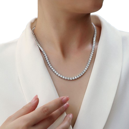 Fashion Necklace Moissanite 2.0mm Tennis Chain