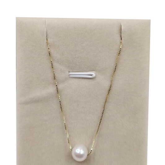 Silver Nature Pearl Floating Necklace