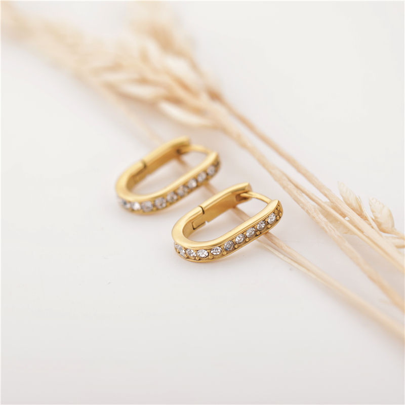 Waterproof Fine Dainty Stainless Steel Hoop Earrings
