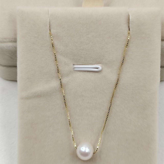 Silver Nature Pearl Floating Necklace
