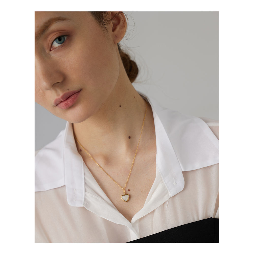 Romantic Chic Heart Pendant Necklace Earrings