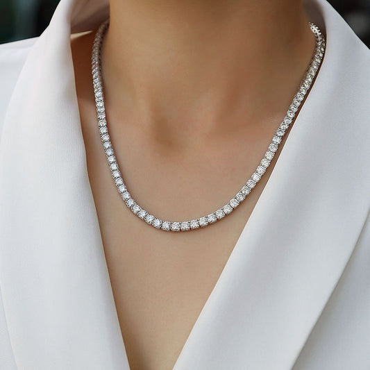 Fashion Necklace Moissanite 2.0mm Tennis Chain