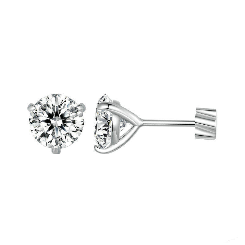 Anti Tarnish Screw Back Jewelry Fashion Fine Sparkly