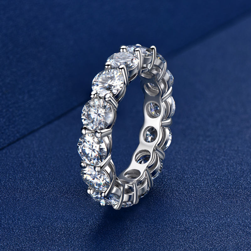 Personalized Moissanite Eternity Band Tennis Ring