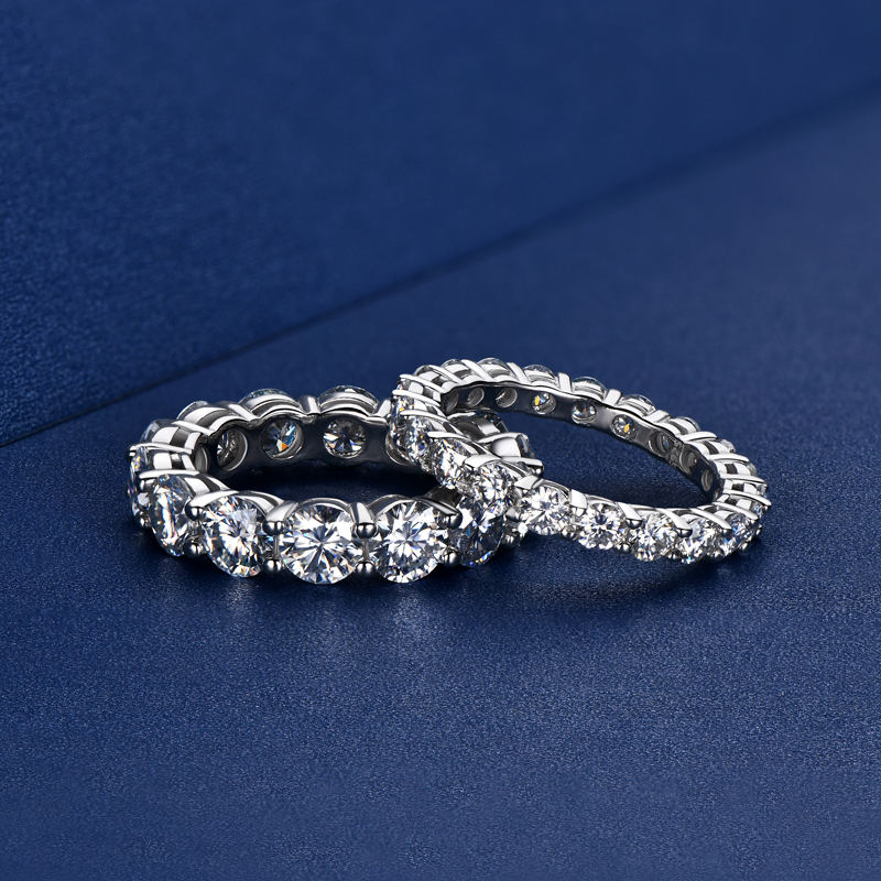 Personalized Moissanite Eternity Band Tennis Ring
