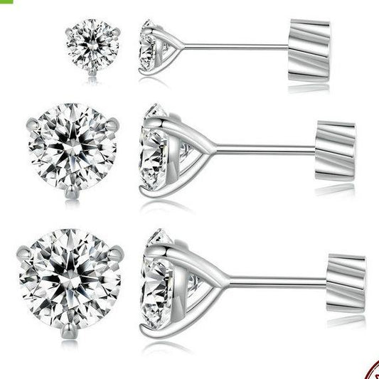 Anti Tarnish Screw Back Jewelry Fashion Fine Sparkly