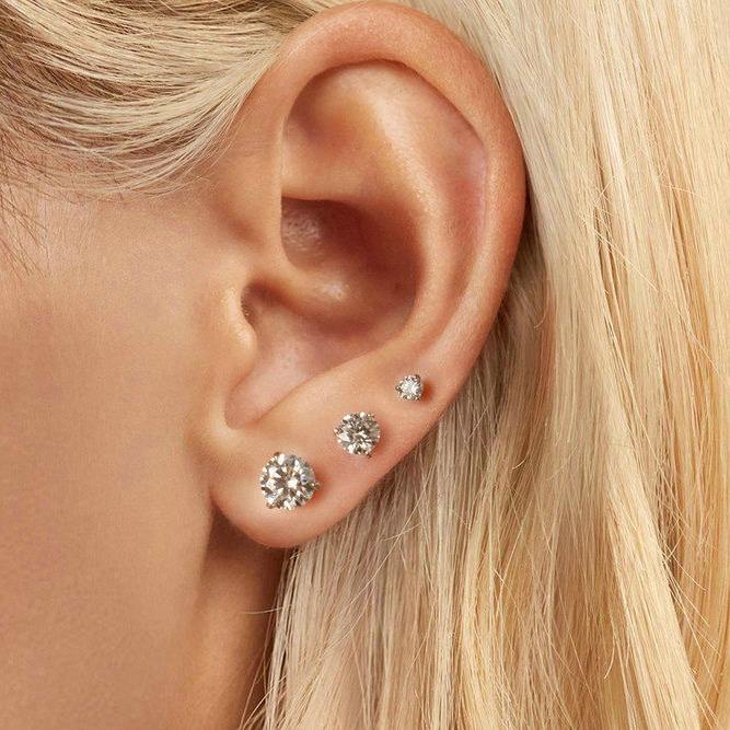 Anti Tarnish Screw Back Jewelry Fashion Fine Sparkly