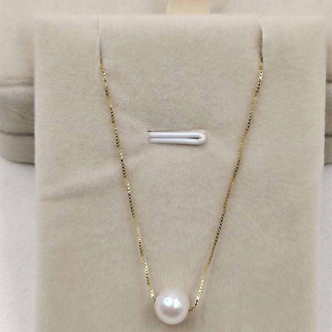 Silver Nature Pearl Floating Necklace