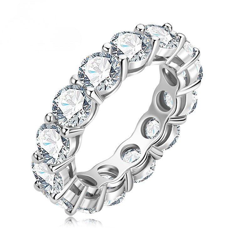 Personalized Moissanite Eternity Band Tennis Ring