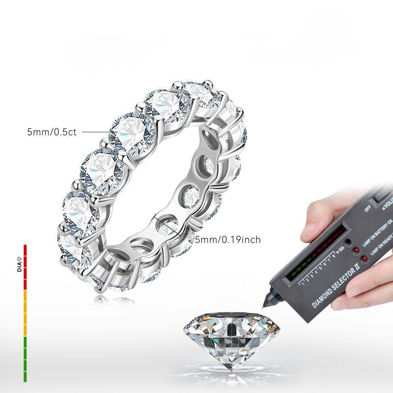 Personalized Moissanite Eternity Band Tennis Ring