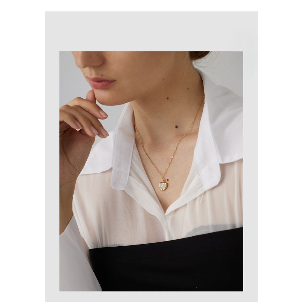 Romantic Chic Heart Pendant Necklace Earrings